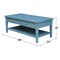 International Concepts Rectangle Spencer Coffee Table, 48 in W X 24 in L X 19 in H, Wood, Antique Rubbed Ocean Blue OT32-8C - alternate 6